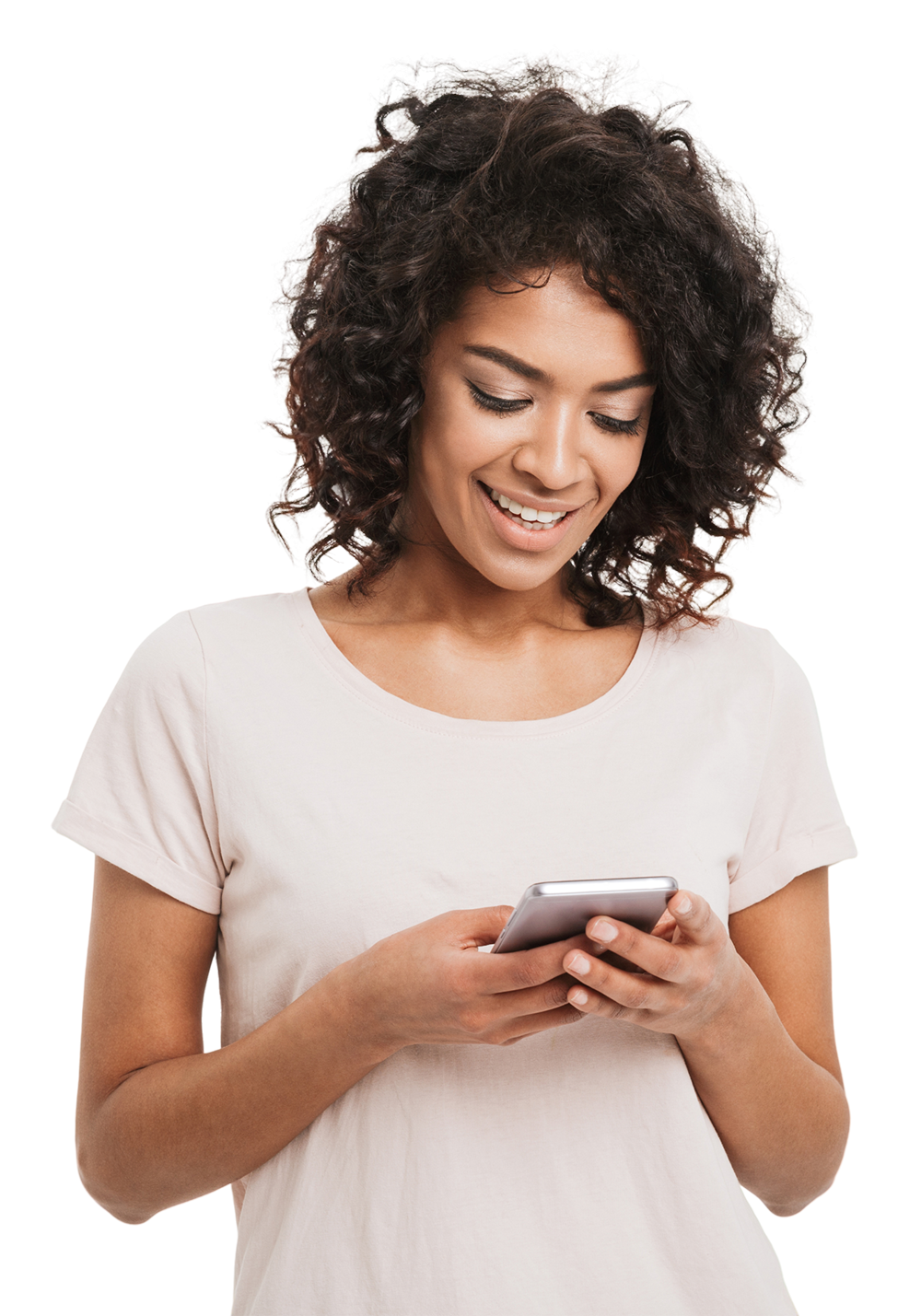 Girl on transparent background